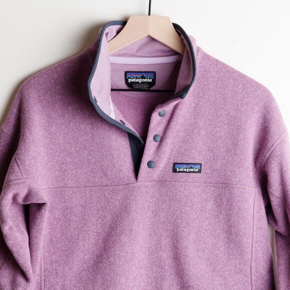 Patagonia Sweater Womens M Marsupial 1/4 Snap Pullover Violet Purple - Picture 3 of 13